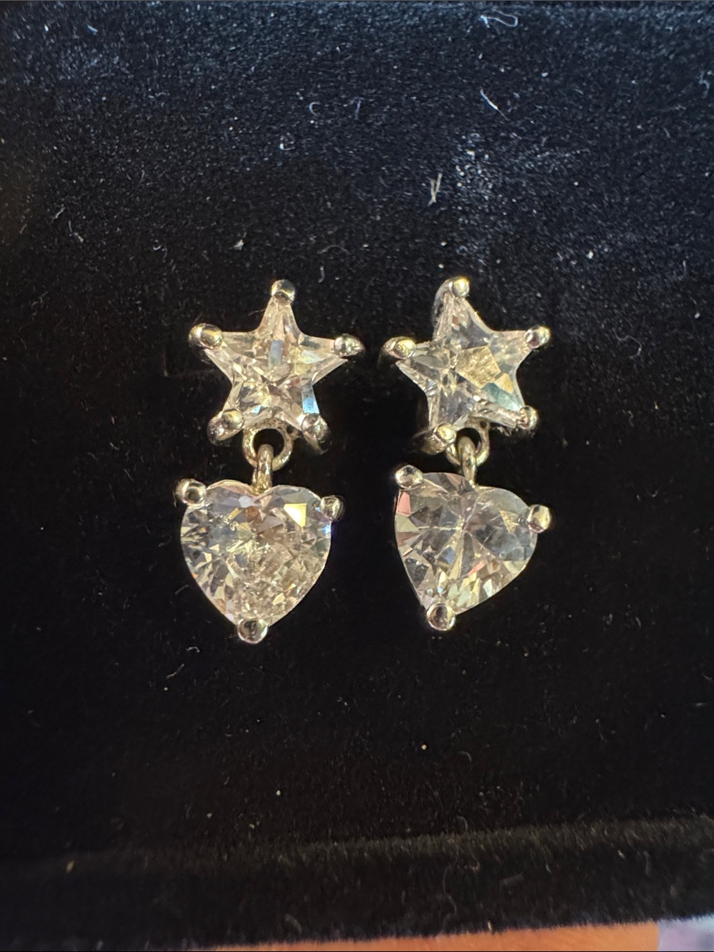 3272-Swarovski Crystal‎ Element post earrings. Velvet box included.